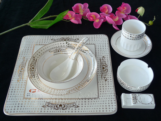 八件套   产品品牌 金江陶瓷  产品价格   所属分类 宴会摆台餐具
